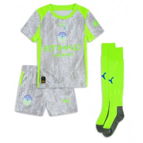 Manchester City Erling Haaland #9 Tredjetrøje Børn 2025-26 Kortærmet (+ Korte bukser)